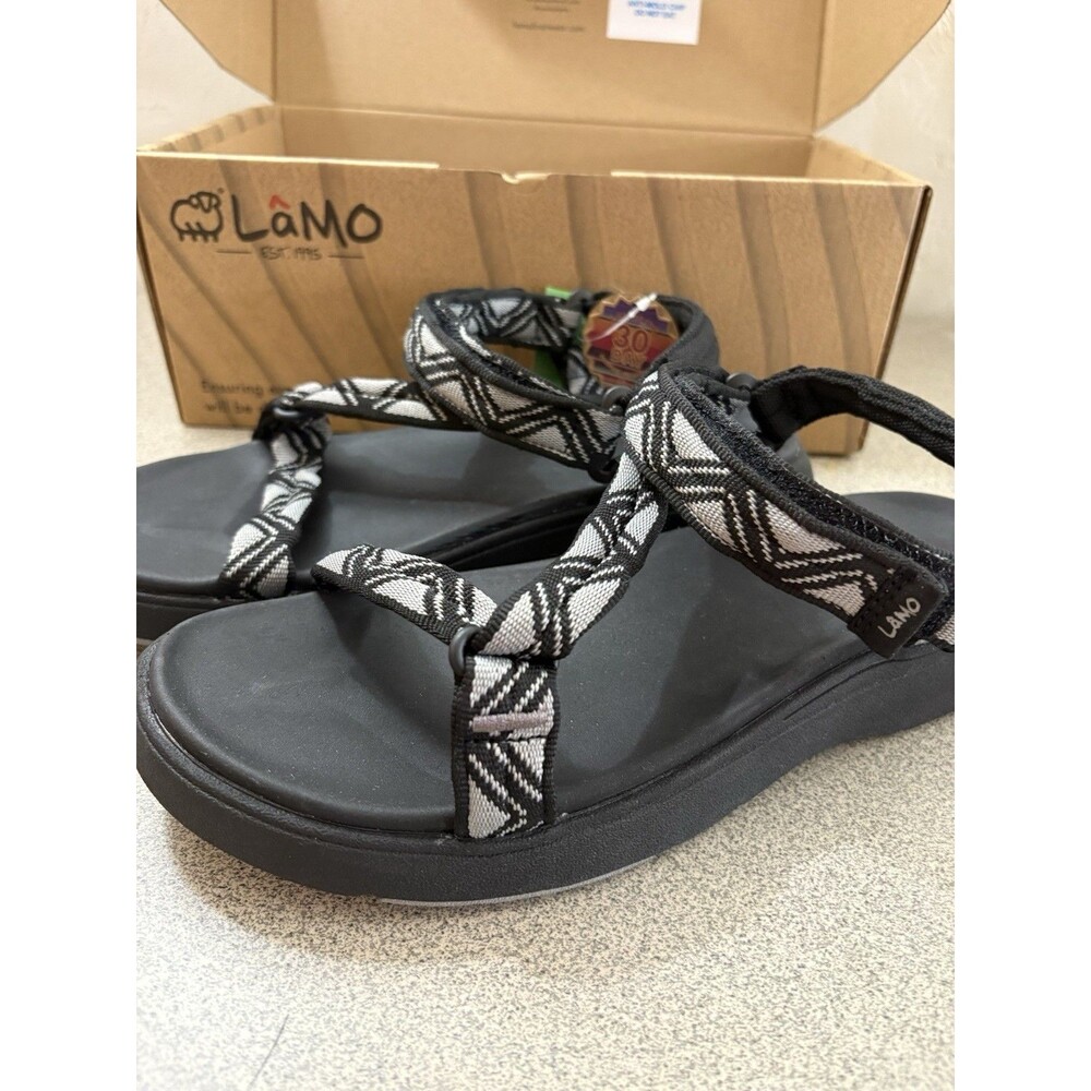 Lamo Womens NEW Solstice Sandals (Black) Size 9 US 40 EU Hook & Loop Adjustable